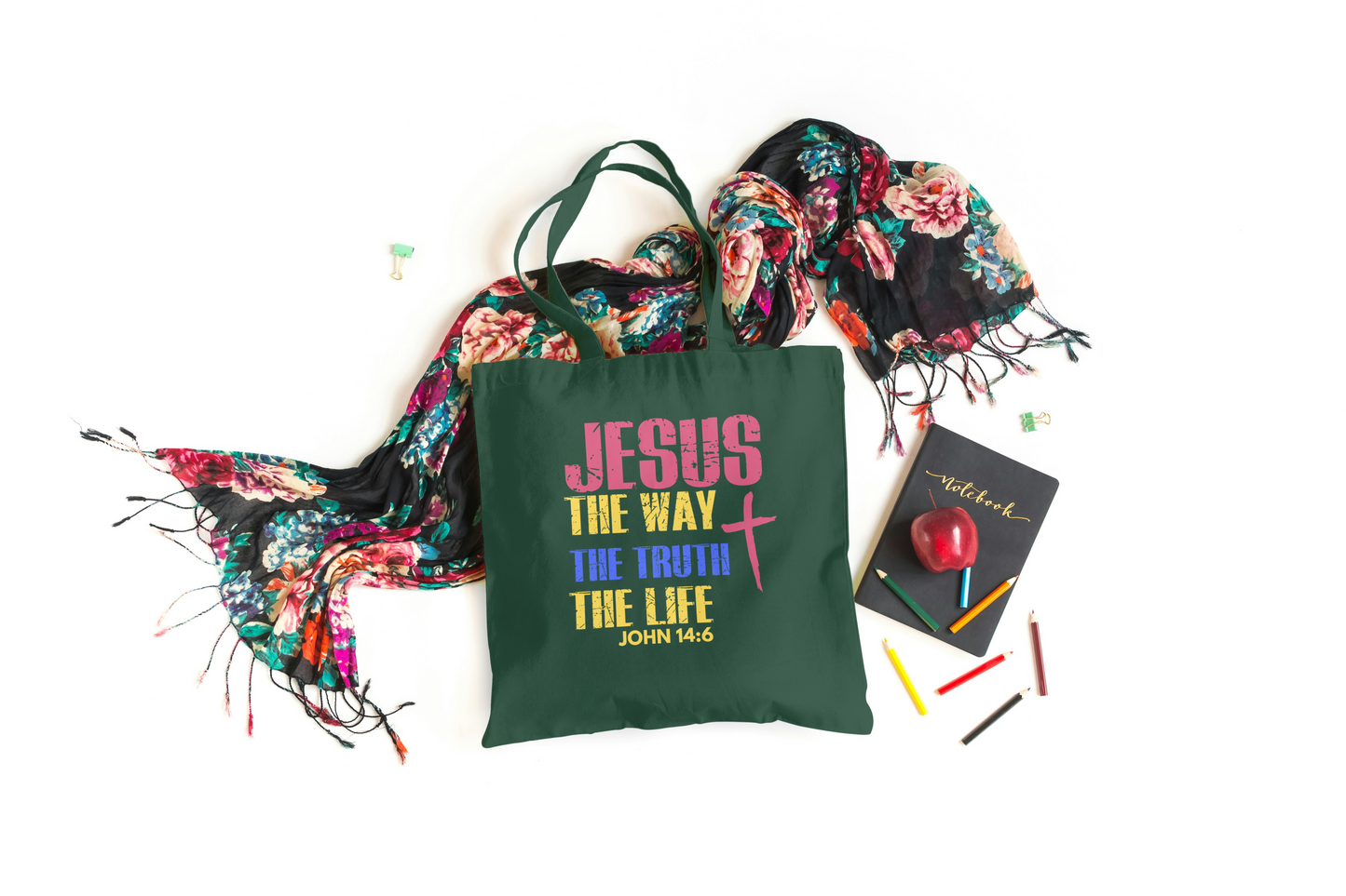 Jesus the way tote bag