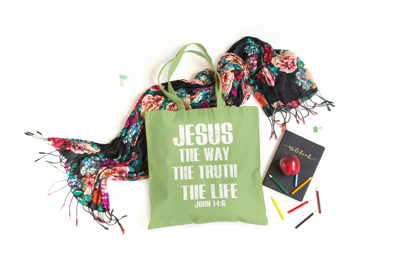 Jesus the way tote bag