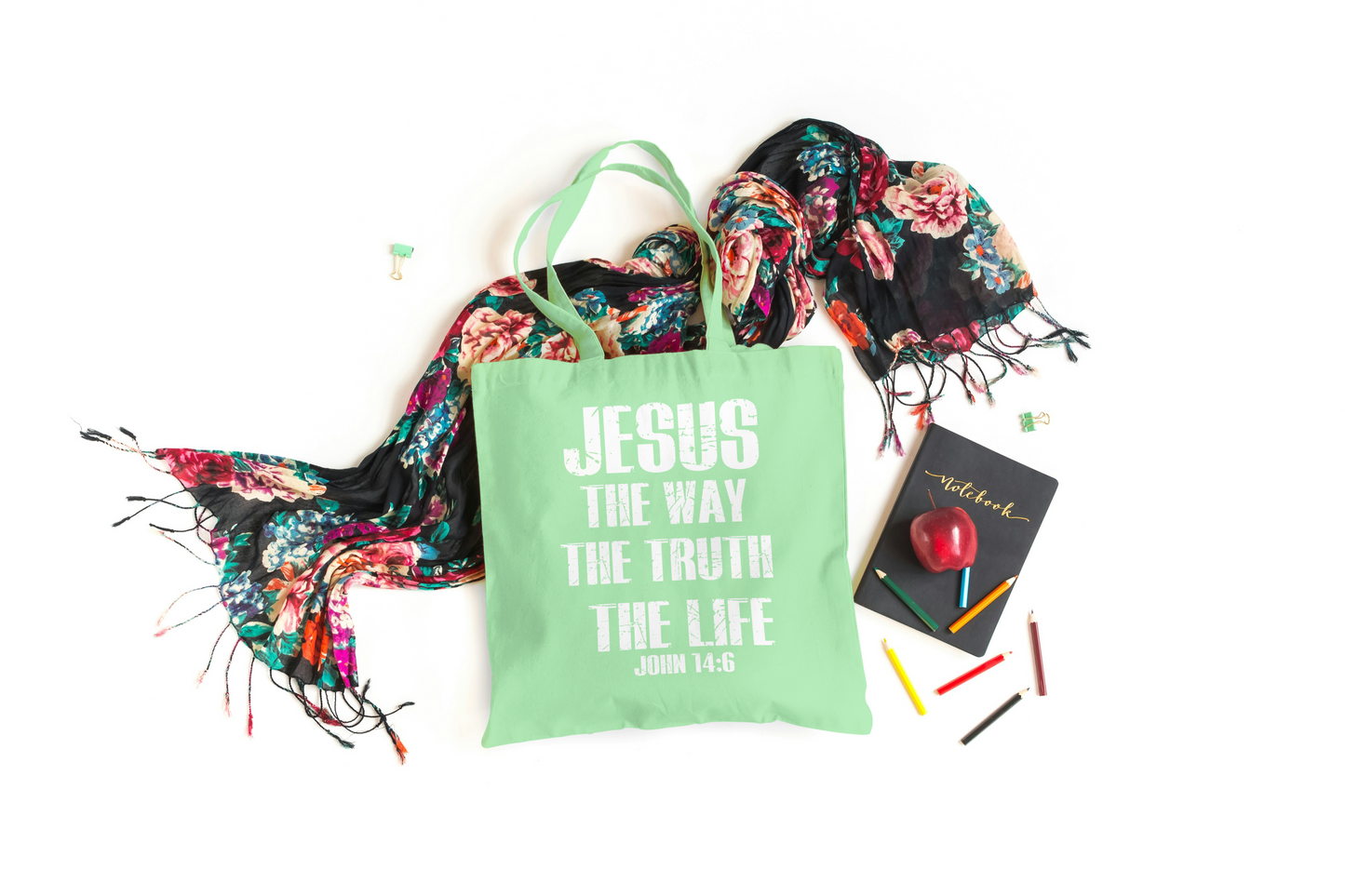 Jesus the way tote bag